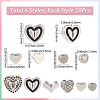 120Pcs 6 Styles Tibetan Style Alloy Beads TIBE-SP0001-22B-2