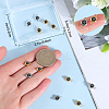 20Pcs 2 Colors 304 Stainless Steel Jet Rhinestone Links/Connectors STAS-BBC0009-18-3