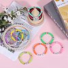 11Pcs 11 Style Polymer Clay Heishi Surfer Stretch Bracelets Set BJEW-SW00122-4