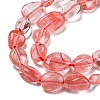 Cherry Quartz Glass Beads Strands LS-G-P497-01A-10-4