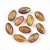UV Plating Iridescent Opaque Acrylic Beads OACR-T028-33-1