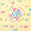 60Pcs 6 Styles Food Grade Eco-Friendly Silicone Focal Beads SIL-PA0001-11-7