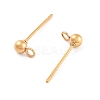 202 Stainless Steel Stud Earring Findings STAS-I324-01G-6mm-2