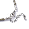 Polyester Cord Braided Bracelet Makings MAK-Z003-01P-13-3