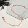 Brass Heart Link Bracelets for Women BJEW-G735-07RG-2