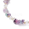 Natural Fluorite Chip Beaded Bracelets for Women BJEW-JB11742-06-3