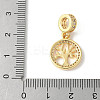 Brass Micro Pave Cubic Zirconia European Dangle Charms ZIRC-I071-22G-01-3