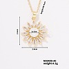 Fashionable Brass Clear Cubic Zirconia Pendant Cable Chain Necklaces for Women FN2830-4-2