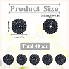 40Pcs Resin Rhinestone Beads RESI-SC0005-81A-2