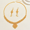 Elegant Alloy Hollow Heart Tassel Earrings & Necklaces for Women TJ4371-5