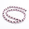 Handmade Silver Foil Glass Oval Beads FOIL-I004-D-03-2