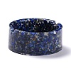 Resin with Natural Lapis Lazuli Chip Stones Ashtray DJEW-F015-01C-1