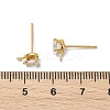 SHEGRACE Brass Clear Cubic Zirconia Teardrop Stud Earring Findings XGR0104G-116G-3