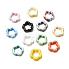 Flower Hollow Glazed Porcelain Bead Frame PORC-A034-09-1
