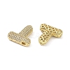 Brass Micro Pave Clear Cubic Zirconia Pendants KK-Z041-01G-T-2