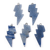 Dyed & Heated Natural Blue Aventurine Pendants G-N332-53-A05-2