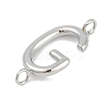 304 Stainless Steel Letter Connector Charms STAS-M108-01P-07-3