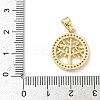 Brass Micro Pave Cubic Zirconia Pendants KK-S337-06G-A-3