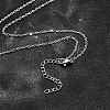 Non-Tarnish 304 Stainless Steel Cable Chain Necklace STAS-T040-PJ204-80-1