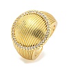 Clear Cubic Zirconia Wide Open Cuff Ring RJEW-L121-020G-1