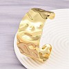 Simple 304 Stainless Steel Cuff Bangles for Women BJEW-P363-10G-2