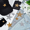 42Pcs 10 Style Star Glitter Hotfix Rhinestone FIND-PH0017-02-5
