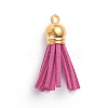 Faux Suede Cord Tassels Pendant Decorations HJEW-WH0006-18L-1