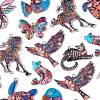 18Pcs 9 Styles Printed Alloy Pendants ENAM-CJ0005-30-3