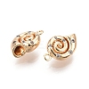 Brass Micro Pave Clear Cubic Zirconia Pendants KK-G436-25G-3