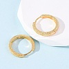 Round Ring Brass Hoop Earrings EJEW-F384-08G-3