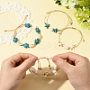 4Pcs 4 Style Natural Shell & Synthetic Turquoise Braided Bead Bracelets BJEW-SC0001-54-4