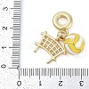 Rack Plating Brass Enamel Sports European Dangle Charms KK-P287-35E-G-3