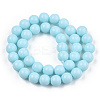 Opaque Solid Color Glass Beads Strands GLAA-T032-P4mm-10-1-2