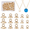 75pcs 5 Styles 304 Stainless Steel Bead Cap Pendant Bails STAS-CD0001-14-2