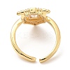 Cubic Zirconia Wide Open Cuff Ring RJEW-A018-01G-2