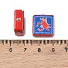 Printed Handmade Porcelain Beads PORC-G016-04L-3