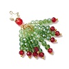 3Pcs Glass Beaded Tassel Big Pendants PALLOY-JF02983-4