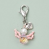 Angel Glass Seed Beads Pendant Decorations HJEW-MZ00109-04-1