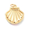 Eco-Friendly Brass Micro Pave Cubic Zirconia with Enamel Pendants LS-KK-K268-25G-3