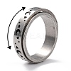 Non-Tarnish 203 Stainless Steel Rotating Spinner Fidget Band Rings for Anxiety Stress Relief RJEW-G118-01P-2