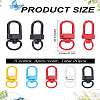 20Pcs 5 Colors Spray Painted Eco-Friendly Alloy Swivel Snap Hook Clasps FIND-LP0002-84-2
