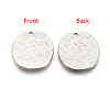Alloy Blank Flat Round Hammered Pendants LS-PALLOY-M031-07P-NF-2