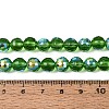 Electroplate Transparent Glass Beads Strands EGLA-N024-01A-C02-4