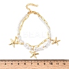 304 Stainless Steel Starfish Charm Bracelets for Women BJEW-F520-06G-3