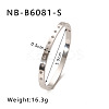 304 Stainless Steel Pave Cubic Zirconia Bangles FS-WG09E60-20-1