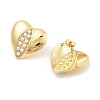 Heart PVD Vacuum Plating 304 Stainless Steel Stud Earrings for Women EJEW-C120-11G-2