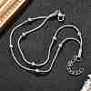 304 Stainless Steel Satellite Chains Multi-strand Bracelets for Men Women BJEW-Q038-11P-2