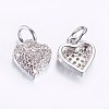 Long-Lasting Plated Brass Micro Pave Cubic Zirconia Charms ZIRC-F069-41P-2
