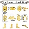 84Pcs 6 Styles Alloy Pendants FIND-SC0013-31-3
