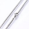 Tarnish Resistant 304 Stainless Steel Cable Chain Necklaces NJEW-P226-02P-02-2